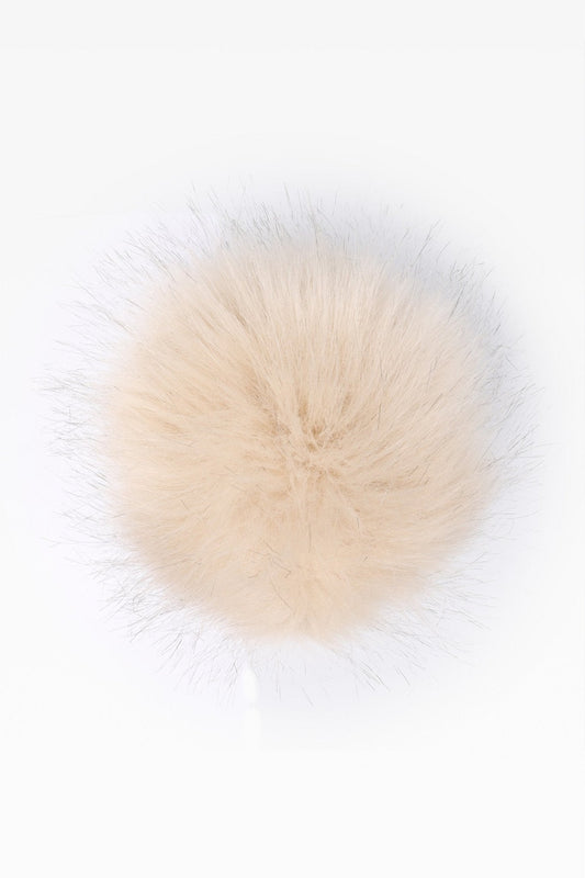 100% Faux Fur Pom Pom Light Taupe