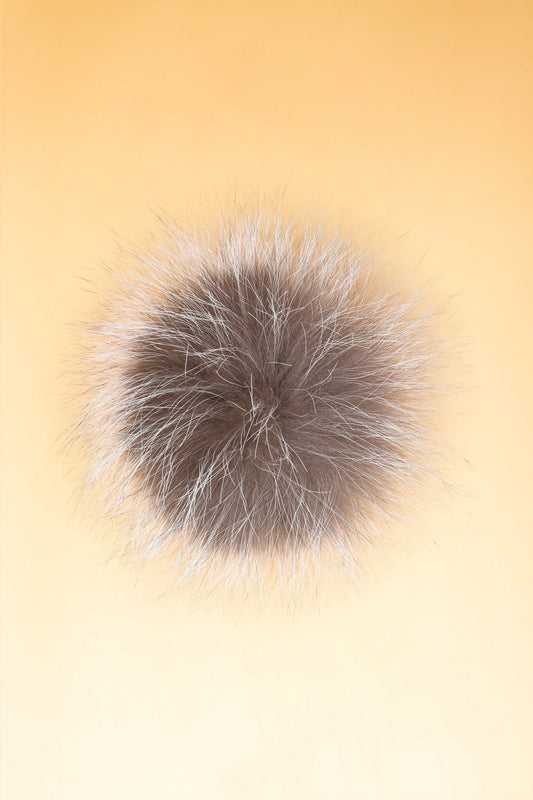 100% Real Fur Pom Pom Grey Mix - Dunedin Cashmere