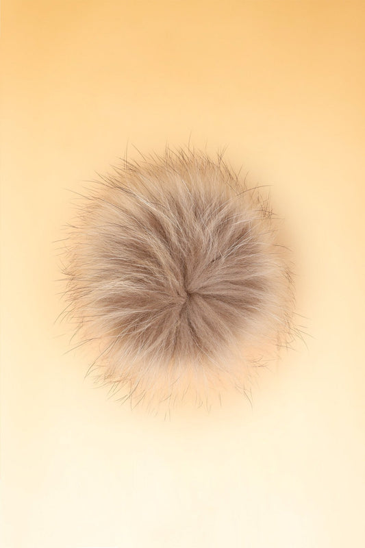 100% Real Fur Pom Pom Natural