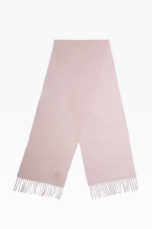 Blake Plain Light Pink Lambswool Scarf: Premium Winter Essential