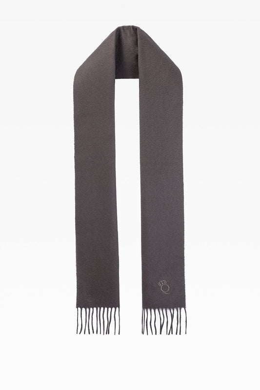 Blake Plain Taupe Brown Lambswool Scarf: Premium Winter Essential