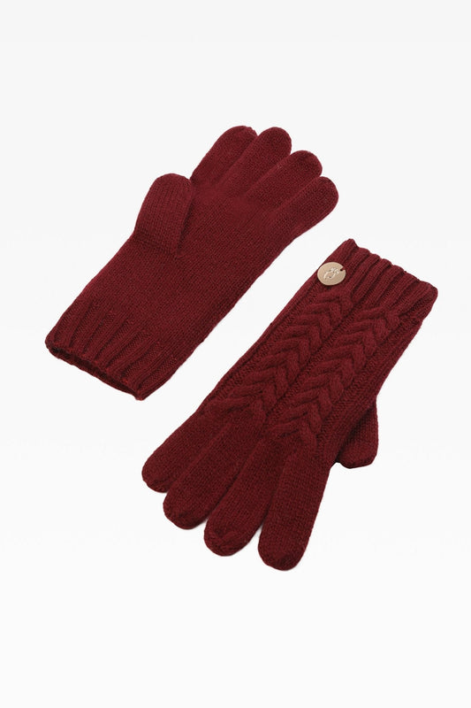 Georgie Cable Rib Gloves - Dunedin Cashmere