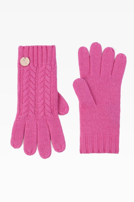 Georgie Cable Rib Gloves - Dunedin Cashmere