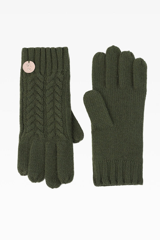 Georgie Cable Rib Gloves - Dunedin Cashmere