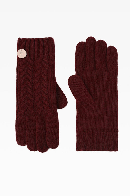 Georgie Cable Rib Gloves - Dunedin Cashmere