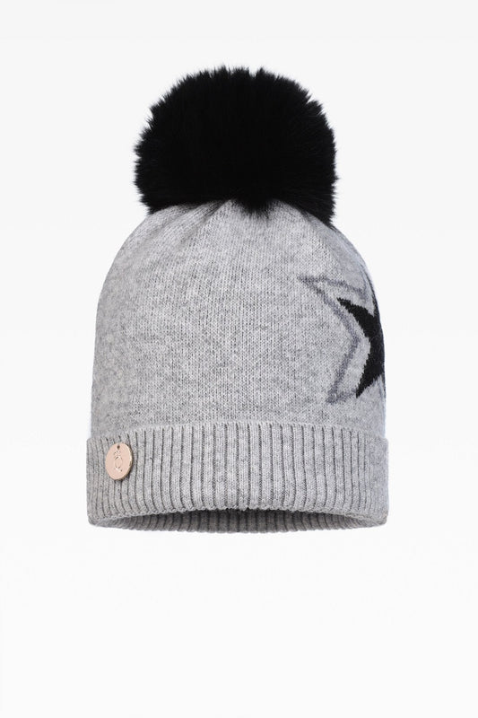 Lola Star Pom Pom Hat - Real Fur