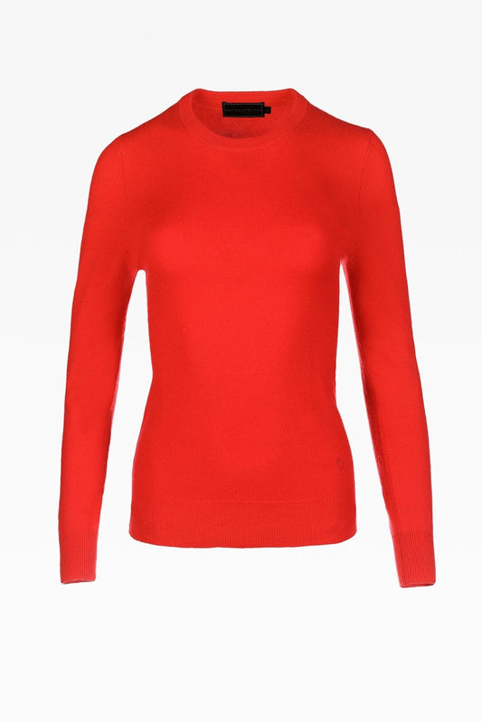 Millie Ladies Cashmere Crew Neck Jumper in Crimson Red