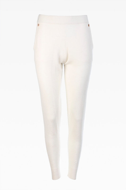 Myla Angel White Ladies Joggers: Luxury Cashmere & Wool Blend Loungewear