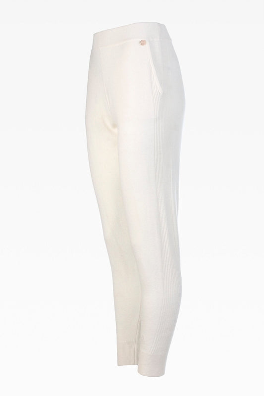 Myla Angel White Ladies Joggers: Luxury Cashmere & Wool Blend Loungewear